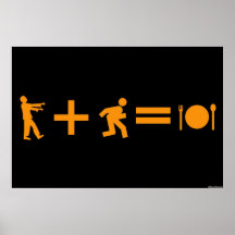 Zombie Equation 24" x 36" Poster