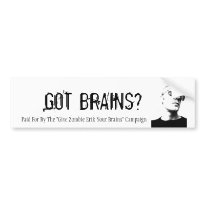 Zombie Erik Bumper Sticker by blamo56