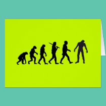 Zombie Evolution T-shirt Design cards