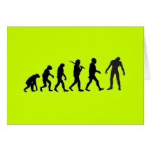 Zombie Evolution T-shirt Design Cards