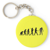 Zombie Evolution T-shirt Design Keychain