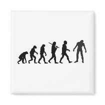 Zombie Evolution T-shirt Design Magnet