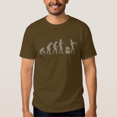 Zombie Evolutionary evolution chart funny science T-shirt