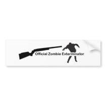 Zombie Exterminator bumper stickers by HorrorStorm Zombie Exterminator bumper stickers