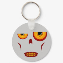 Zombie Face - Clenched Teeth Keychain by digitalfire Zombie Face - Clenched Teeth Keychain