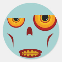 Zombie Face - Clenched Teeth Sticker