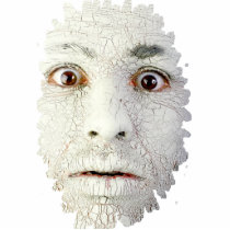 ZOMBIE FACE PHOTO CUTOUT KEYCHAIN photo sculptures