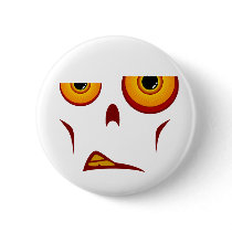 Zombie Face - Snarl Button by digitalfire Zombie Face - Snarl Button