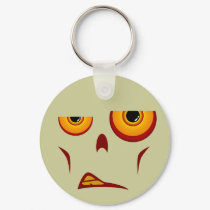 Zombie Face - Snarl Keychain by digitalfire Zombie Face - Snarl Keychain