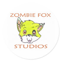 Zombie Fox Stickers