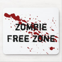 Zombie Free Zone Mouse Pads