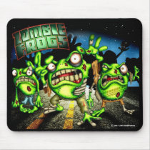frog, tree, toad, reptile, zombie, undead, evil, creepy, monsters, creatures, Mouse pad with custom graphic design
