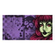 Zombie Gal Photo Card