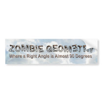 Zombie Geometry - Basic Bumper Sticker
