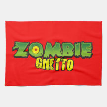 Zombie Ghetto - The Zombie Ghetto Logo Kitchen Towels