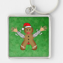 Zombie Gingerbread Keychain