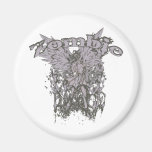 Zombie ~ Girl Dance Tattoo Skull Fantasy Art Refrigerator Magnet