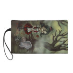 Zombie Girl Finds True Love in a Graveyard Wristlet Clutch