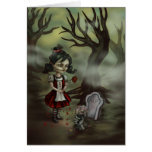 Zombie Girl Finds True Love in a Graveyard Greeting Card