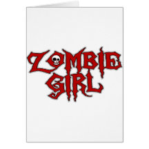 Zombie Girl Greeting Card