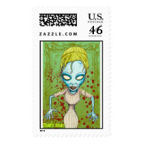 Zombie Girl Stamp
