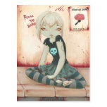 ZOMBIE GOTH girl brain sweet Postcards