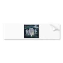 Zombie grave illustration bumper stickers