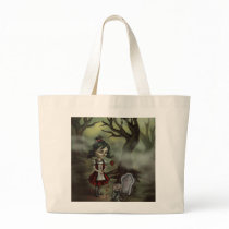 Zombie Graveyard Girl Canvas Bags