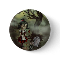 Zombie Graveyard Girl Buttons