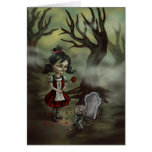 Zombie Graveyard Girl Card