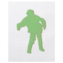 Zombie Green Silhouette flyers