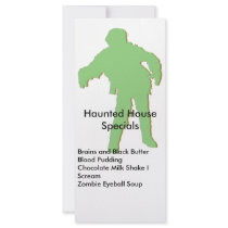 Zombie Green Silhouette rack cards