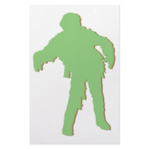 Zombie Green Silhouette stationery