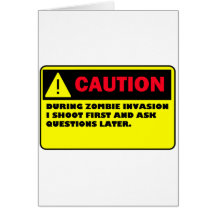 ZOMBIE GREETING CARD