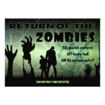 Zombie Halloween Apocalypse Movie Poster Invite