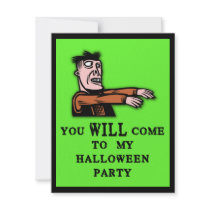 Zombie Halloween Party Invitations