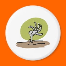 zombie hand reaching from grave magnets