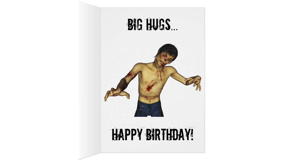 Zombie Happy Birthday Card Zazzle