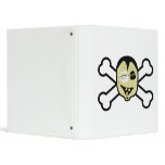 zombie head and crossbones 3 ring binder