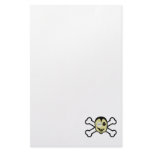 zombie head and crossbones stationery design