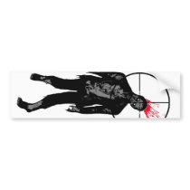 zombie head shot bumper sticker
