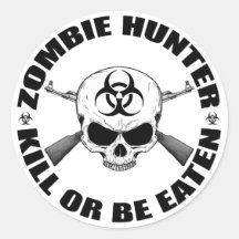 Zombie Hunter 2 Round Sticker