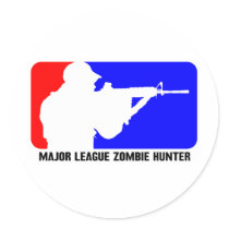 zombie hunter 3 round stickers
