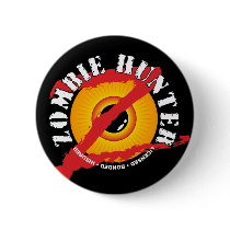 Zombie Hunter Badge Button by digitalfire Zombie Hunter Badge Button