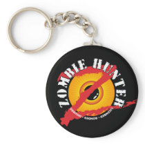 Zombie Hunter Badge Keychain