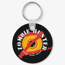 Zombie Hunter Badge Keychain by digitalfire Zombie Hunter Badge Keychain