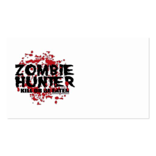 Zombie Hunter Business Card Templates