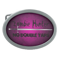Zombie Hunter No Double Taps Sword Belt Buckle