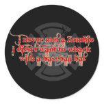 Zombie Hunter Round Sticker