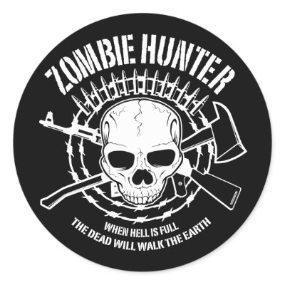 Zombie Hunter Sticker by strk3